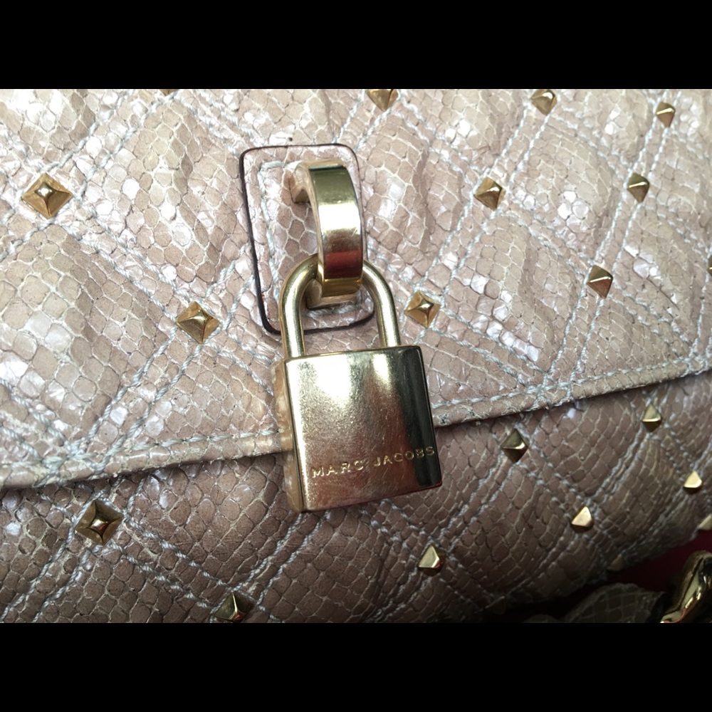 MarcJacobs Python Effect Quilted Stardust Beat Bag - Picture 2 of 8